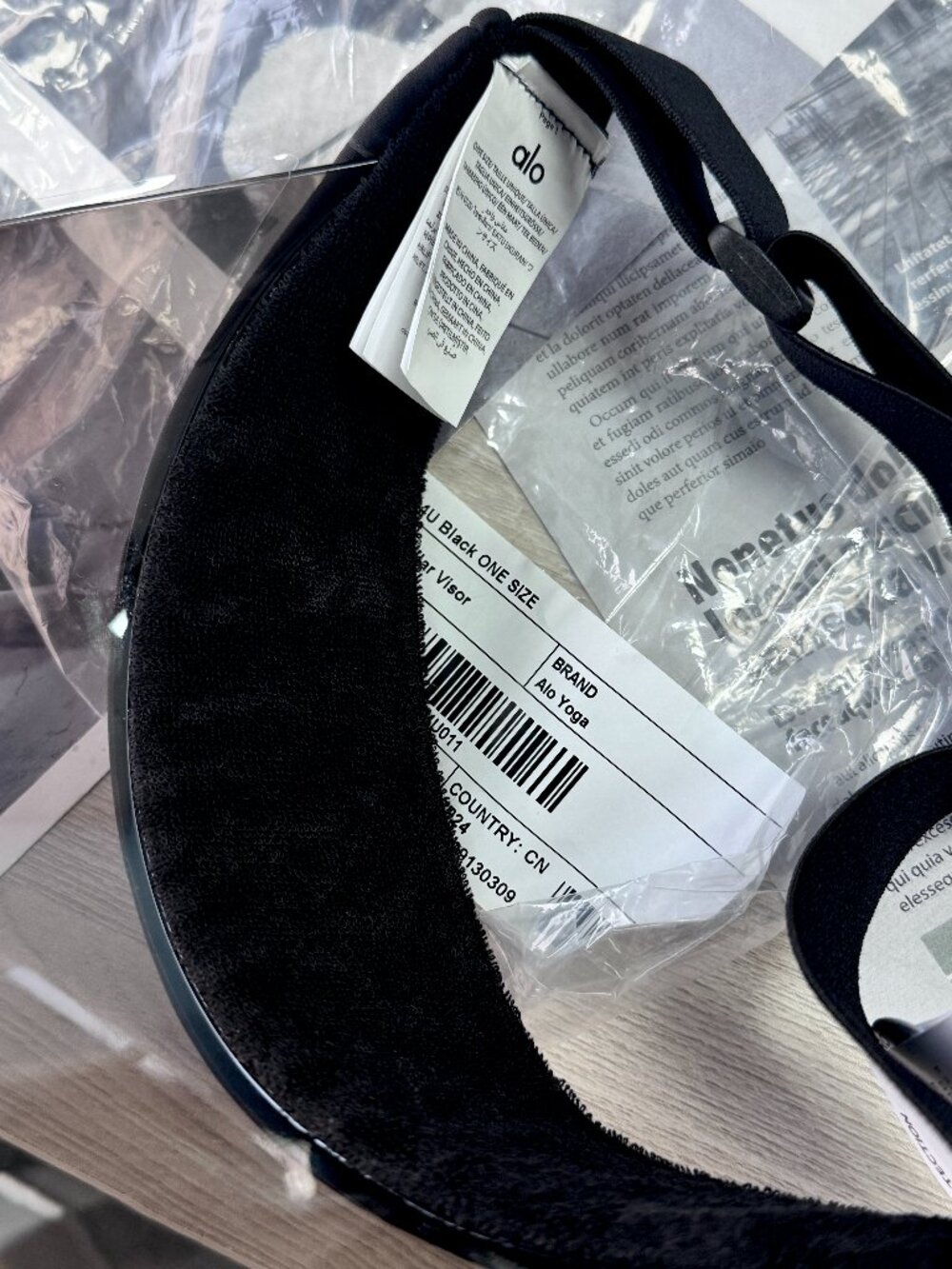 ALO Airlift Solar Visor Black Tennis Golf Cap🔅🔥sun hat sports NWT - Picture 6 of 6